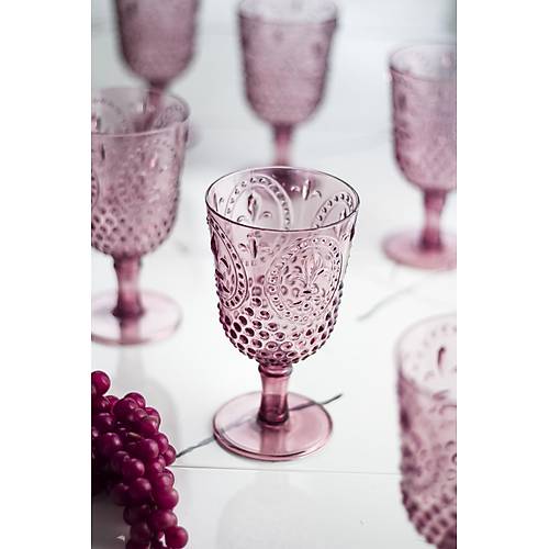 Akrilik M�rd�m 6'l� Kadeh & Su Me�rubat Kahve Yan� Barda�� 450 ml ( Cam De�ildir )