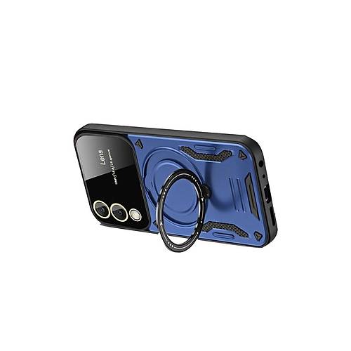 Galaxy S25 Edge K�l�f Joy Lens Standl� Kapak - Lacivert