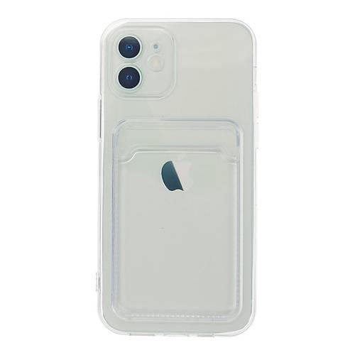 iPhone 12 K�l�f Kart �effaf Silikon - �effaf