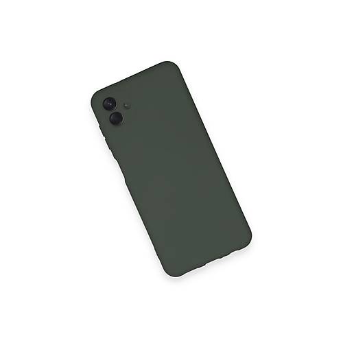 Galaxy A04 K�l�f Nano i�i Kadife Silikon - Koyu Ye�il