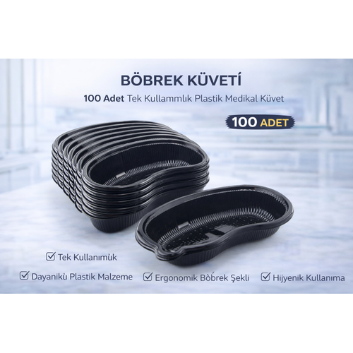 B�brek K�veti 100 Adet Tek Kullan�ml�k Plastik Medikal K�vet