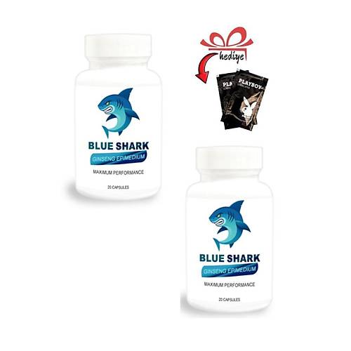 Blue Shark Ginseng&Epimedium Erkekler ��in Destekleyici 20'li x 2 adet + Kayganla�t�r�c�yla