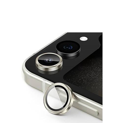 Galaxy Z Flip 5 Valdez Metal Kamera Lens - Krem