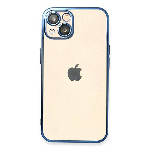 iPhone 14 Plus K�l�f Razer Lensli Silikon - A��k Mavi