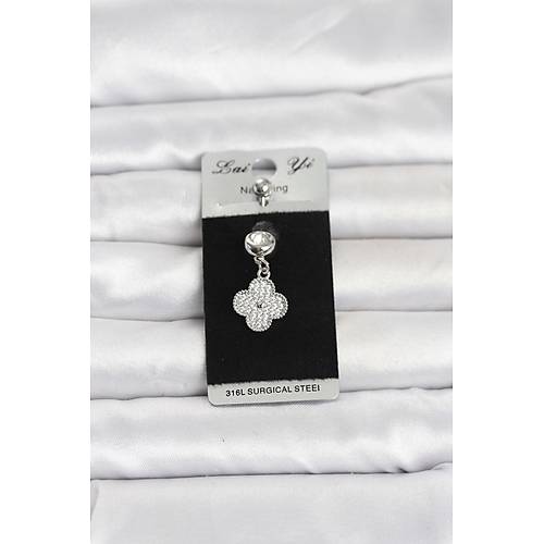 316L Cerrahi �elik Sallant�l� Yonca Model G�bek Piercing