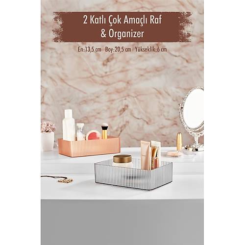 2 Katl� Kullan�labilen Makyaj Kutusu & �ok Ama�l� Kutu & Organizer