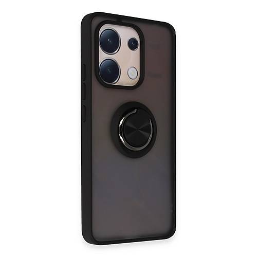 Redmi Note 13 4G K�l�f Montreal Y�z�kl� Silikon Kapak - Siyah