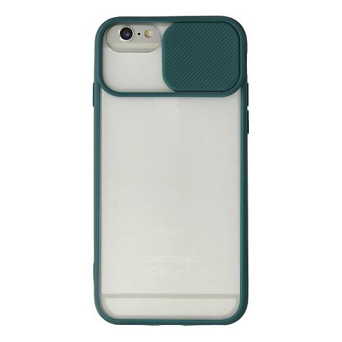 iPhone 6 Plus K�l�f Palm Buzlu Kamera S�rg�l� Silikon - Ye�il
