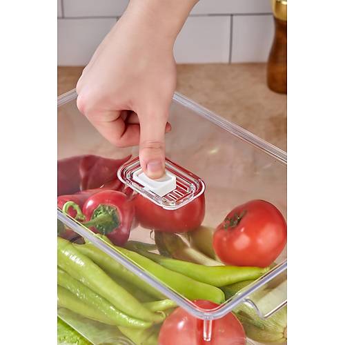 2'li Battal Boy Vakum D��meli Kapakl� Dolap ��i Organizeri & K�r�lmaz D�zenleyici Kutu (9Lt)