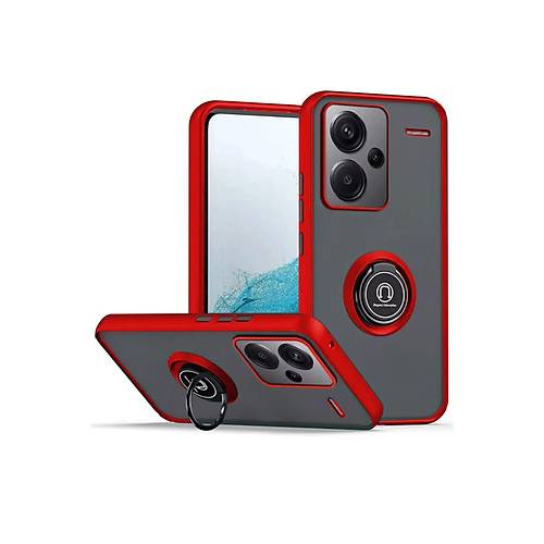 Redmi Note 13 Pro Plus K�l�f Montreal Y�z�kl� Silikon Kapak - K�rm�z�