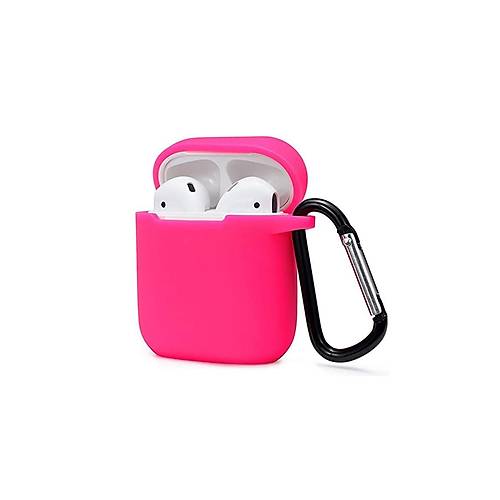 Airpods 2 (2.nesil) Sert Silikon K�l�f - Pembe