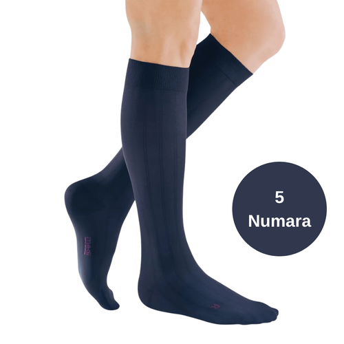 Mediven For Men Dizalt� Varis �orab� - CCL2 - Burnu Kapal� - Lacivert - 5 Numara - K�sa (Petite)