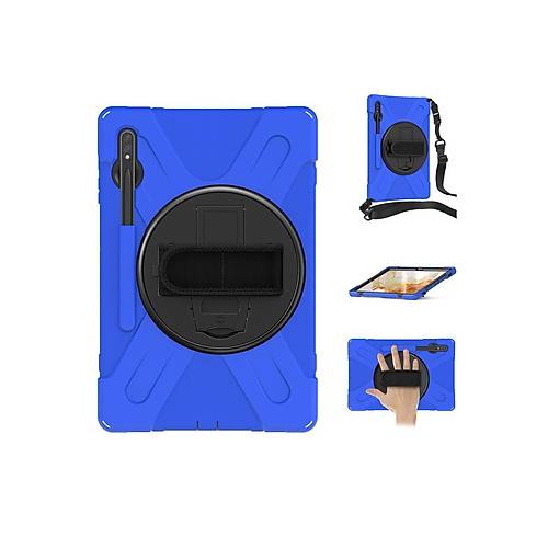 Galaxy T737 Tab S7 FE 12.4 K�l�f Amazing Tablet Kapak - Mavi
