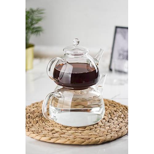 Dore Isaya Dayan�kl� Borosilikat Cam �aydanl�k 750 / 1300 ML