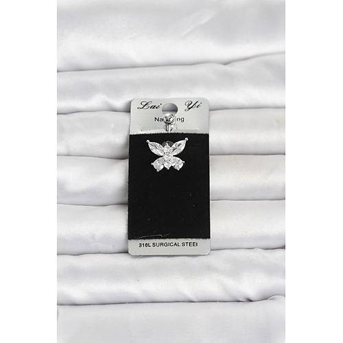 316L Cerrahi �elik Kelebek Model G�bek Piercing
