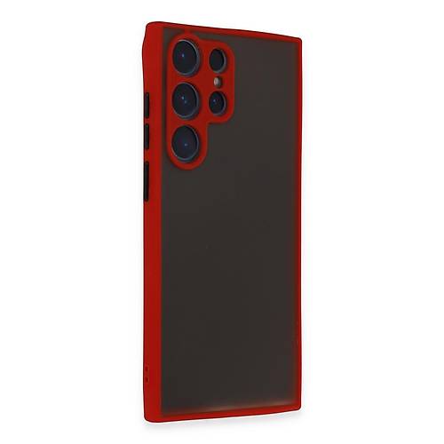 Galaxy S22 Ultra K�l�f Montreal Silikon Kapak - K�rm�z�