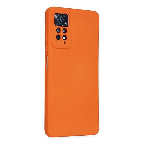 Redmi Note 11 Pro K�l�f Nano i�i Kadife Silikon - Turuncu
