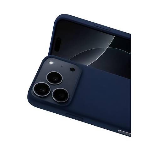 iPhone 17 Pro Max Nano i�i Kadife Silikon - Lacivert