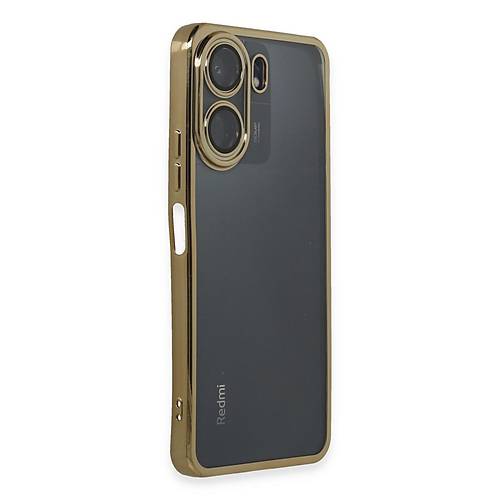 Redmi 13C K�l�f Razer Lensli Silikon - Gold