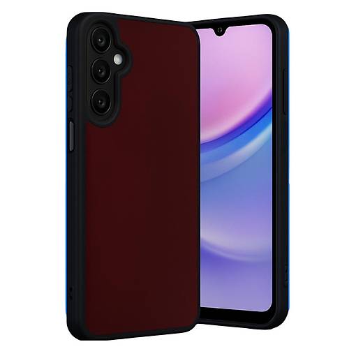 Galaxy M15 K�l�f Aras Deri Kapak - Bordo
