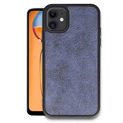 iPhone 11 K�l�f Aras Deri Kapak - Lacivert