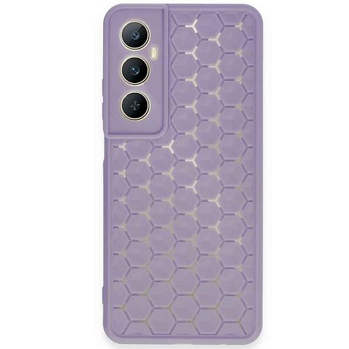 Realme C65 K�l�f Petek Silikon Kapak - Lila