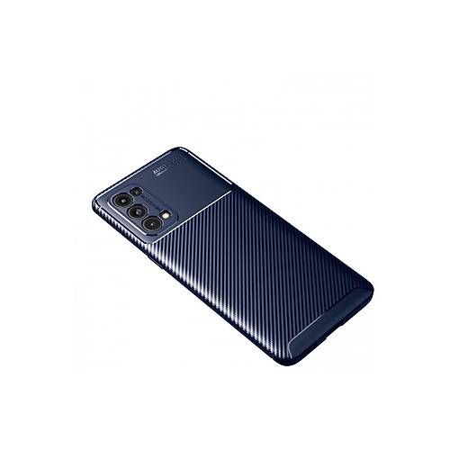 Reno 5 Pro K�l�f Auto Focus Karbon Kapak - Lacivert