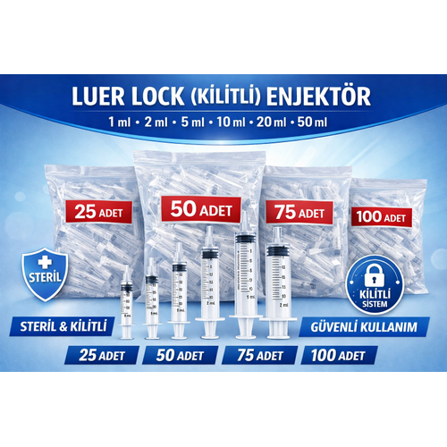 50 ml Luer Lock Kilitli Enjekt�r � S�zd�rmaz ve G�venli Medikal ��r�nga