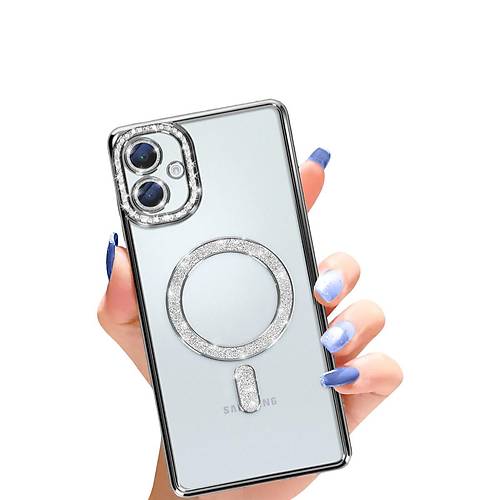 Galaxy A06 Joke Simli Magneticsafe K�l�f - Siyah