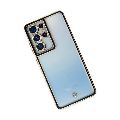 Galaxy S21 Ultra K�l�f Liva Lens Silikon - Siyah