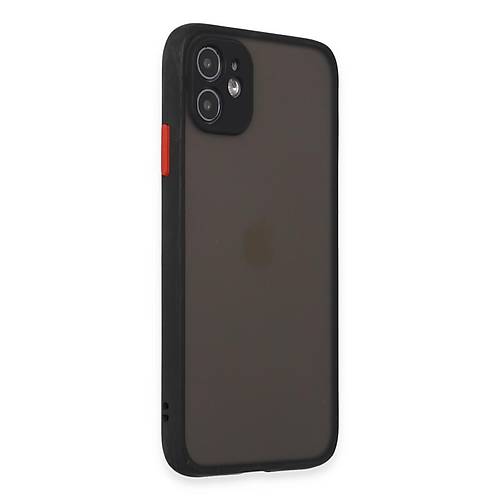 iPhone 11 K�l�f Montreal Silikon Kapak - Siyah