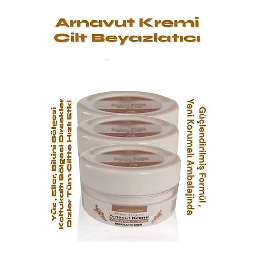 Whitening Cream Arnavut Kremi ,Akl�k, Beyazlat�c� Krem 100 ml X 3 ADET