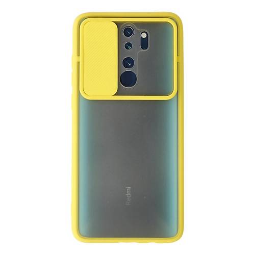 Redmi Note 8 Pro K�l�f Palm Buzlu Kamera S�rg�l� Silikon - Sar�