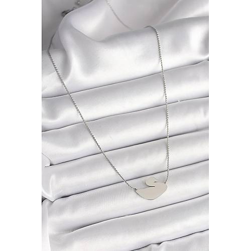 316L �elik G�m�� Renk Zincir Ku�u Model Kad�n Kolye