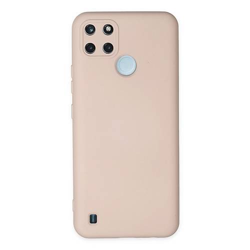 Realme C25Y K�l�f Nano i�i Kadife Silikon - Pudra