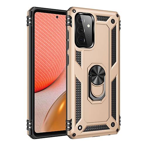 Galaxy A72 K�l�f Sofya Y�z�kl� Silikon Kapak - Gold