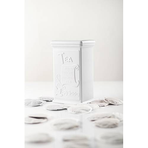 Akrilik Beyaz �eker Kahve �ay Kavanozu 500 Ml (Vakum Kapak )