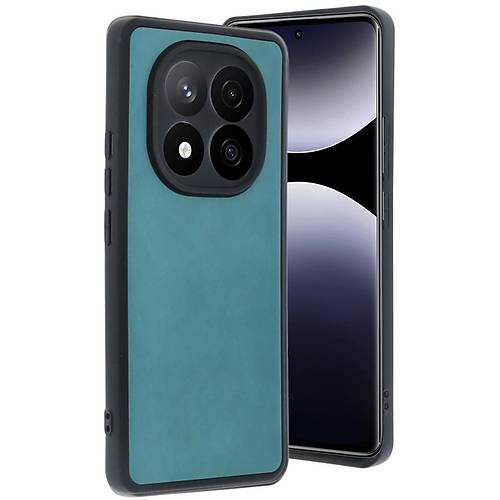 Redmi Note 14 Pro 4G K�l�f Aras Deri Kapak - A��k Ye�il