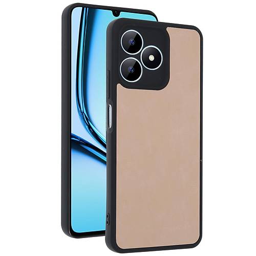 Realme Note 50 4G K�l�f Aras Deri Kapak - Pudra