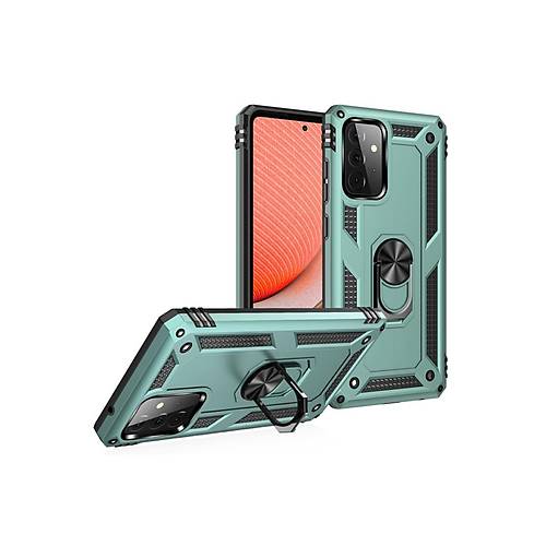 Galaxy A72 K�l�f Sofya Y�z�kl� Silikon Kapak - Ye�il