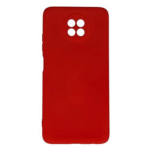 Redmi Note 9 5G K�l�f Nano i�i Kadife Silikon - K�rm�z�
