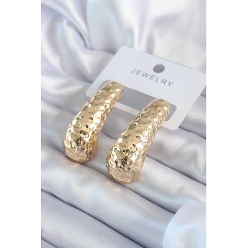 Gold Renk ��leme Detay Pirin� Kad�n K�pe