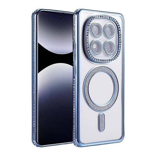 Redmi Note 14 Pro 5G Joke Simli Magneticsafe K�l�f - Mavi