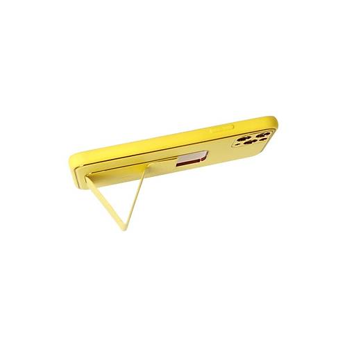 iPhone 11 Pro Max K�l�f Coco Deri Standl� Kapak - Sar�