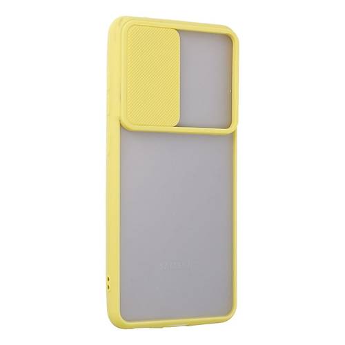 Galaxy S21 FE K�l�f Palm Buzlu Kamera S�rg�l� Silikon - Sar�