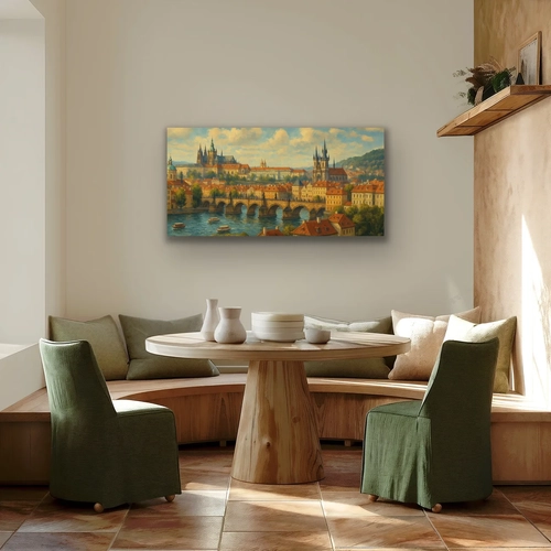 Prag �ehir Manzaras� Kanvas Tablo 60x120cm