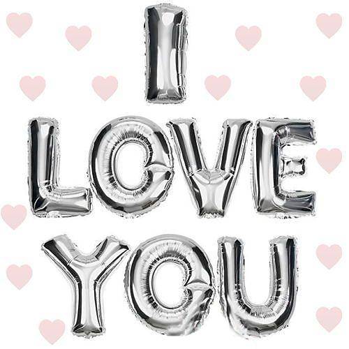 I Love You Folyo Balon G�m�� Renk 35 CM