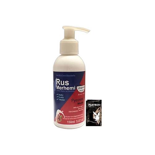 Playboy Blue 150 ml Cevizli & Ceviz S�tl� Rus Merhemi T�ylere Krem + Yan�nda Jel