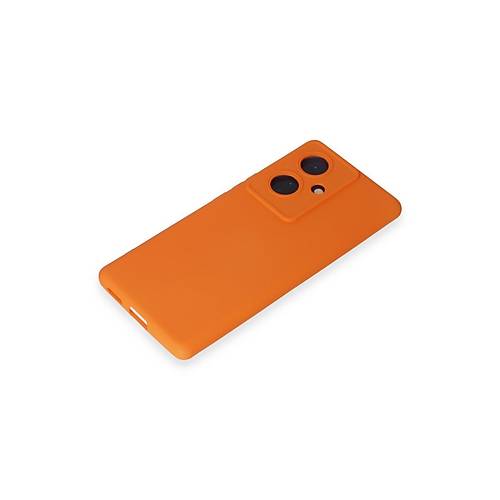 V29 Lite K�l�f Nano i�i Kadife Silikon - Turuncu