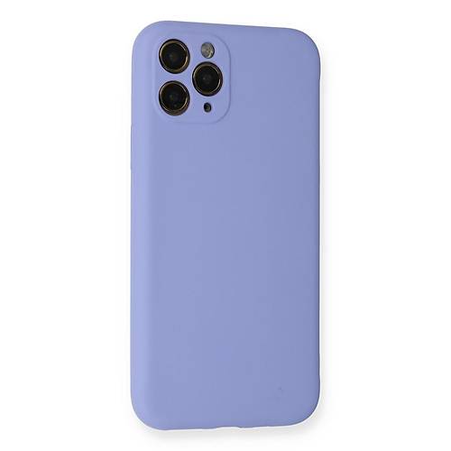 iPhone 11 Pro K�l�f Nano i�i Kadife Silikon- Lila